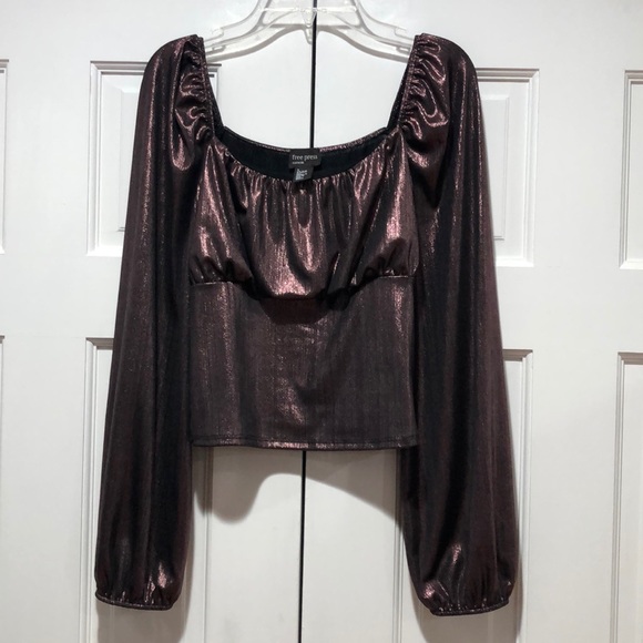 Free Press | Square Neck Sparkly Blouse - Picture 3 of 6